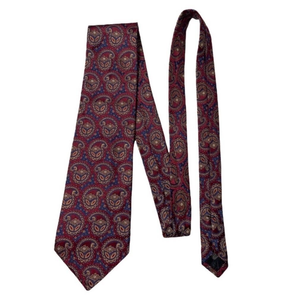 Kenneth Cole Tie Paisley Print 100% Silk